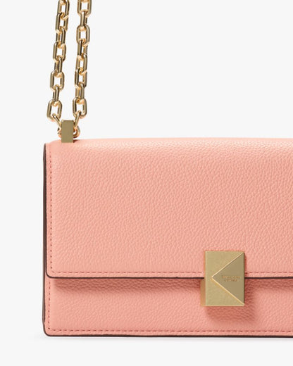 KateSpade Deco Mini Flap Chain Crossbody Apricot Cream