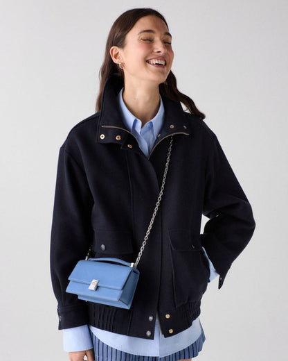 KateSpade Deco Mini Flap Chain Crossbody Blue
