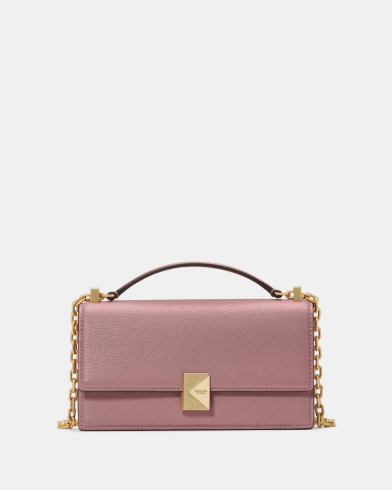 KateSpade Deco Mini Flap Chain Crossbody Dusk Rose