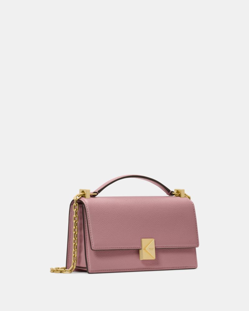 KateSpade Deco Mini Flap Chain Crossbody Dusk Rose