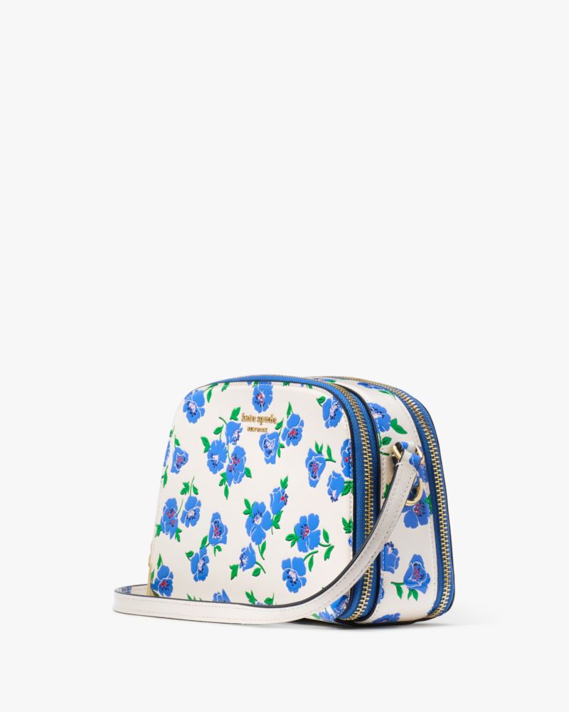 KateSpade Devin Springtime Blooms Double Zip Dome Crossbody Cream Multi