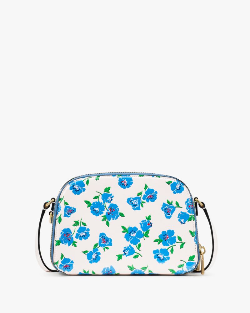 KateSpade Devin Springtime Blooms Double Zip Dome Crossbody Cream Multi