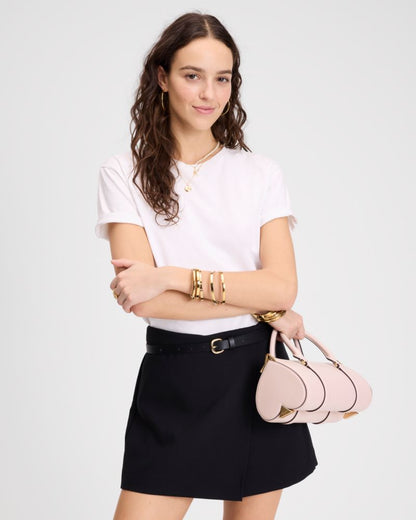 KateSpade Spade Icon Small Barrel Bag Rose Smoke