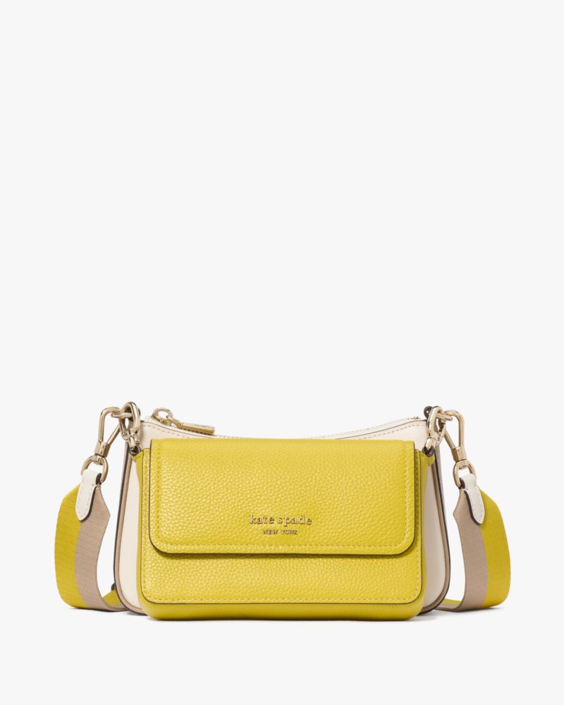 KateSpade Double Up Colorblocked Crossbody Tigers Eye Multi