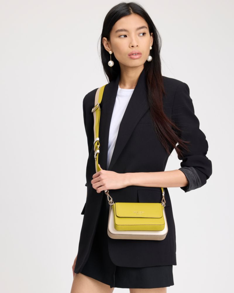 KateSpade Double Up Colorblocked Crossbody Tigers Eye Multi