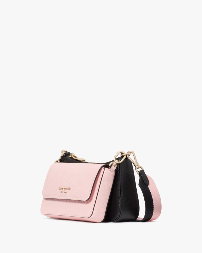 KateSpade Double Up Colorblocked Crossbody Pastry Pink Multi