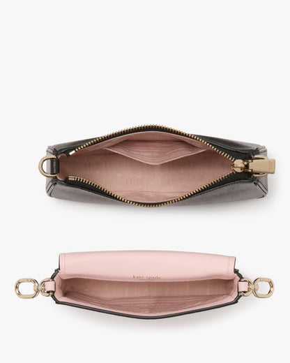 KateSpade Double Up Colorblocked Crossbody Pastry Pink Multi