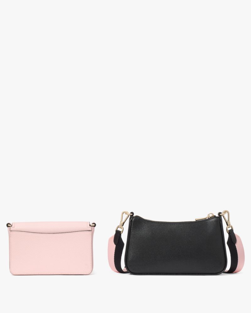 KateSpade Double Up Colorblocked Crossbody Pastry Pink Multi