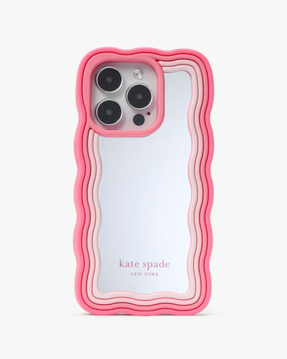 KateSpade Mirrored iPhone 15 Pro Case Pastry Pink Multi
