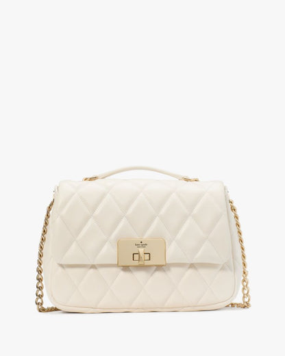 KateSpade Carey Quilted Small Flap Crossbody Meringue