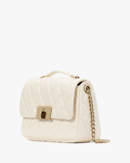 KateSpade Carey Quilted Small Flap Crossbody Meringue