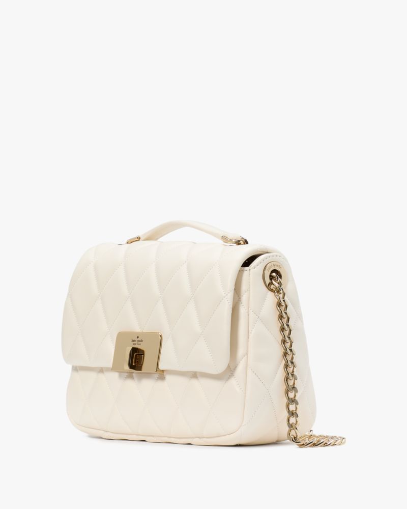 KateSpade Carey Quilted Small Flap Crossbody Meringue
