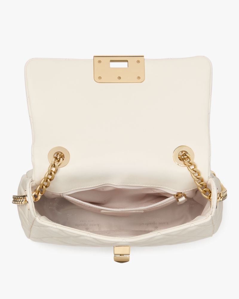 KateSpade Carey Quilted Small Flap Crossbody Meringue