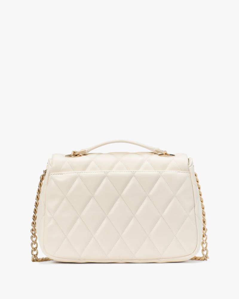 KateSpade Carey Quilted Small Flap Crossbody Meringue