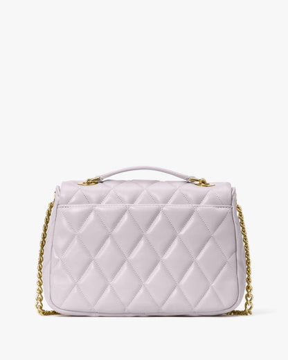 KateSpade Carey Quilted Small Flap Crossbody Pale Amethyst