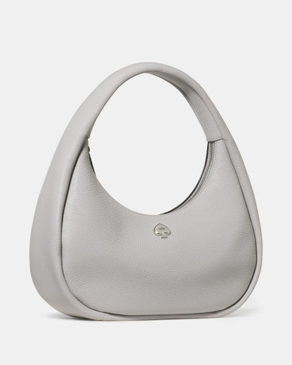KateSpade Kayla Crescent Shoulder Bag Platinum Grey
