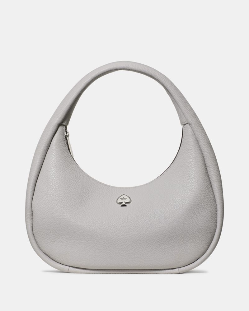 KateSpade Kayla Crescent Shoulder Bag Platinum Grey