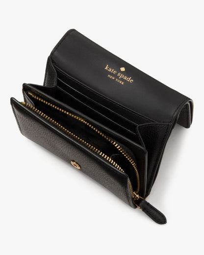 KateSpade Kayla Small L Zip Wallet Black