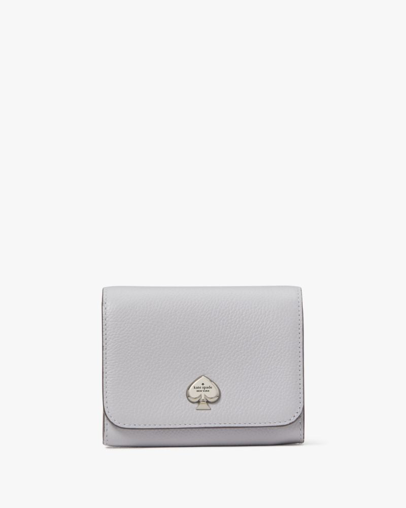 KateSpade Kayla Small L Zip Wallet Mountain Grey