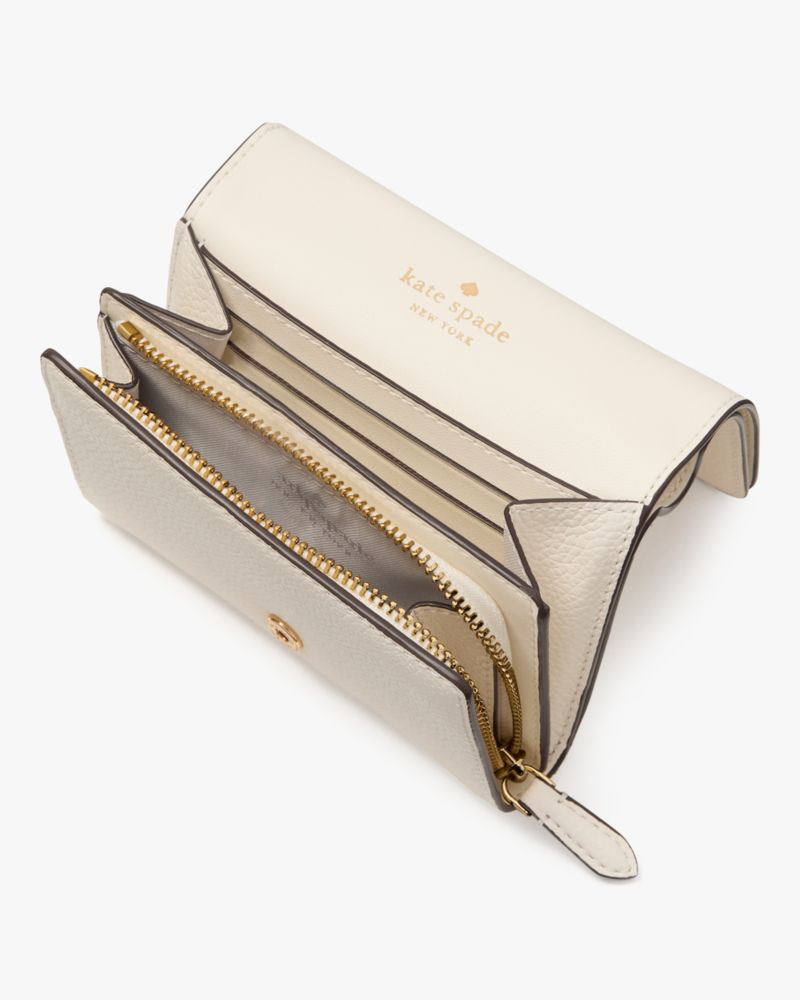 KateSpade Kayla Small L Zip Wallet Meringue