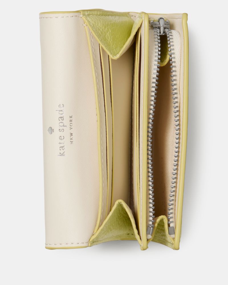 KateSpade Kayla Small L Zip Wallet Tennis Ball