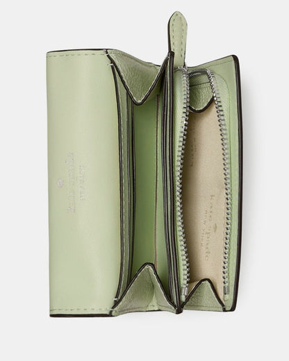 KateSpade Kayla Small L Zip Wallet Lime Frosting