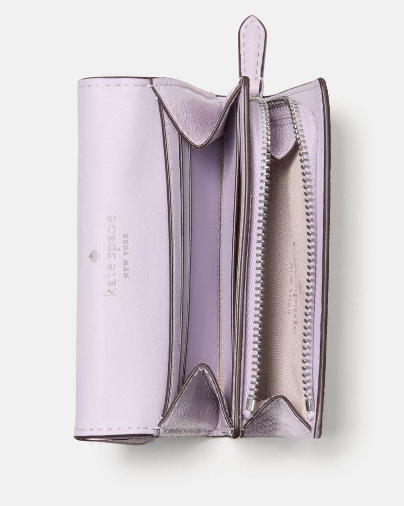 KateSpade Kayla Small L Zip Wallet Light Frozen Lilac