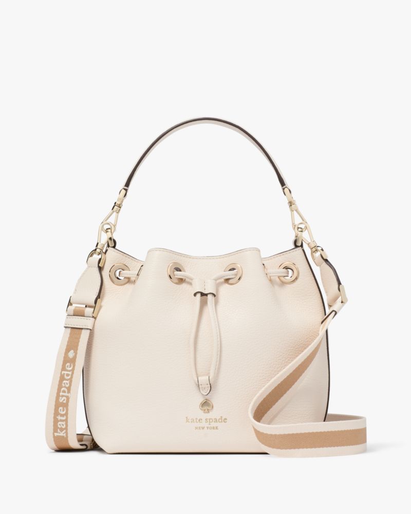 KateSpade Emma Small Bucket Bag Parchment