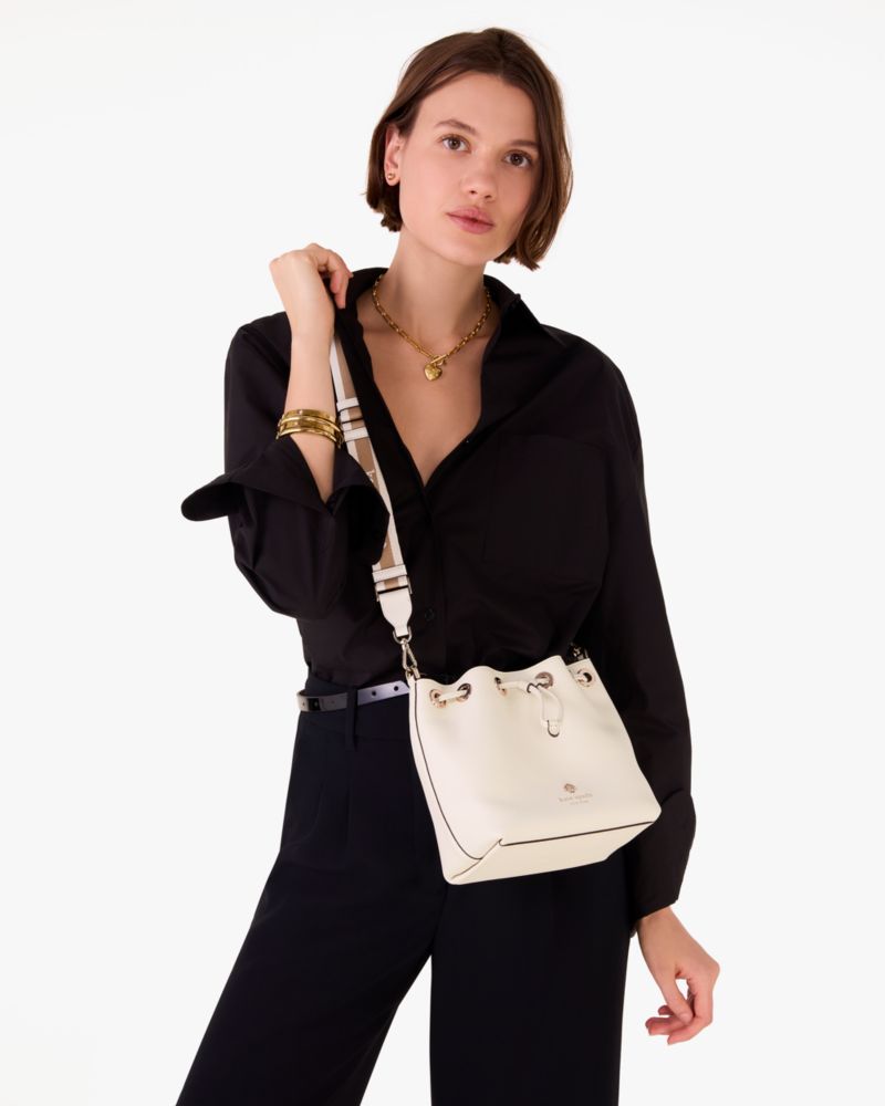 KateSpade Emma Small Bucket Bag Parchment