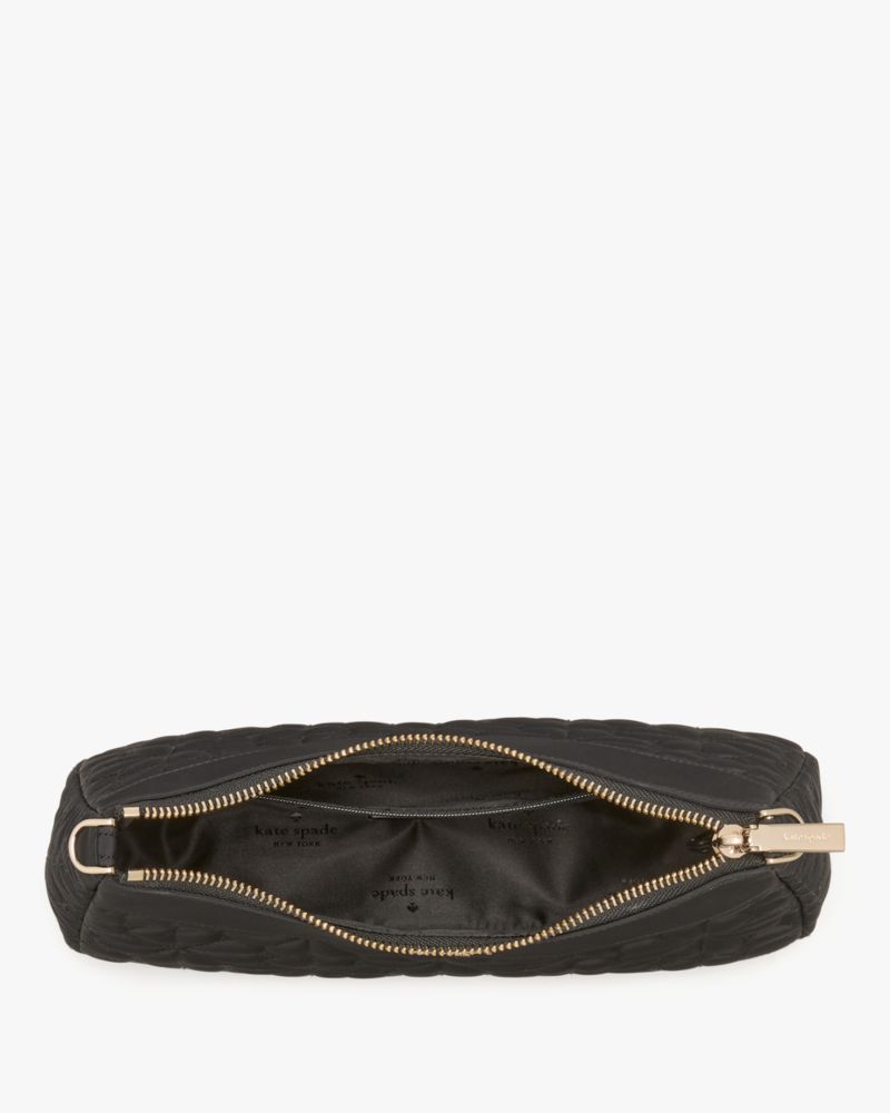 KateSpade Spade Flower Quilted Fabric Convertible Crossbody Black