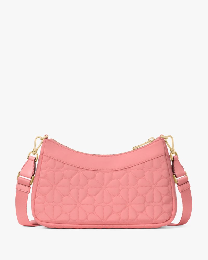 KateSpade Spade Flower Quilted Fabric Convertible Crossbody Terracotta Tile