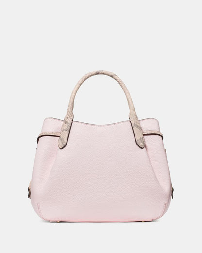 KateSpade Dumpling Pebble and Snake Embossed Small Satchel Bag Shimmer Pink Multi