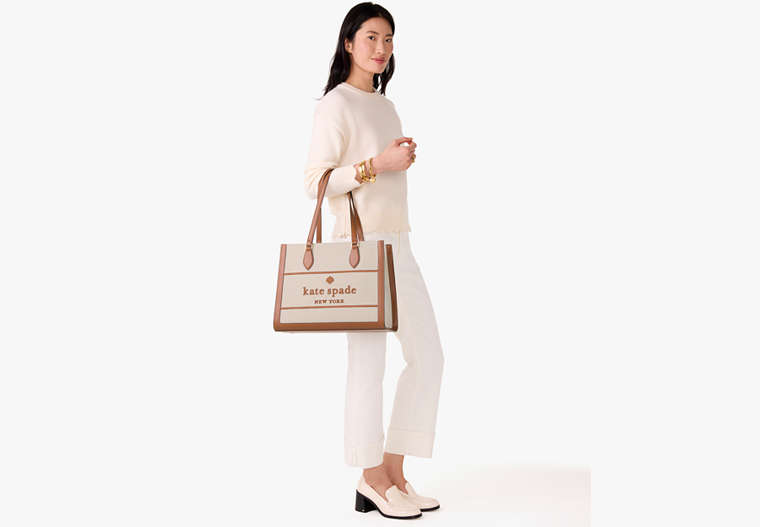 Ellie Canvas Large Tote Warm Gingerbread Multi Warm Gingerbread Multi