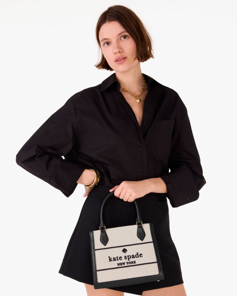 KateSpade Ellie Canvas Small Tote Black Multi