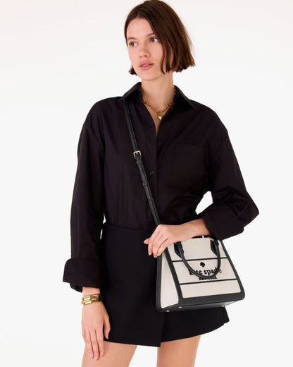 KateSpade Ellie Canvas Small Tote Black Multi