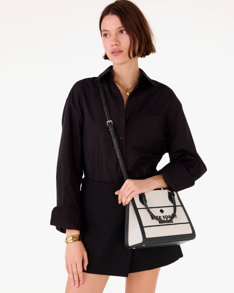 KateSpade Ellie Canvas Small Tote Black Multi