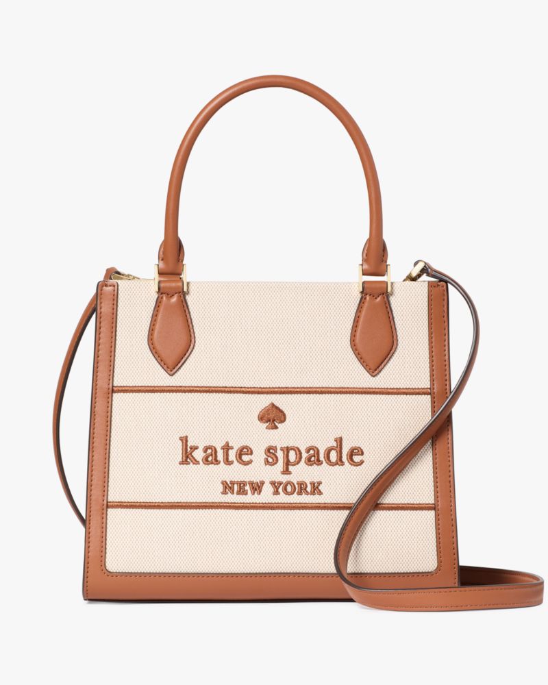 KateSpade Ellie Canvas Small Tote Warm Gingerbread Multi