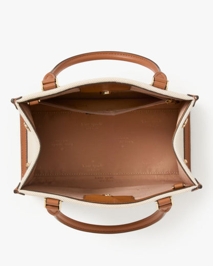 KateSpade Ellie Canvas Small Tote Warm Gingerbread Multi