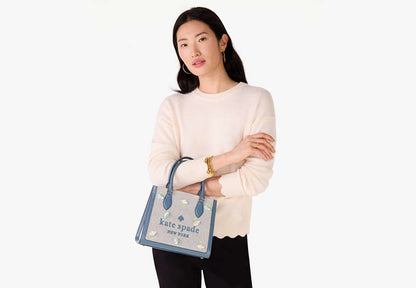 Ellie Applique Small Tote Blue Multicolor Blue Multicolor