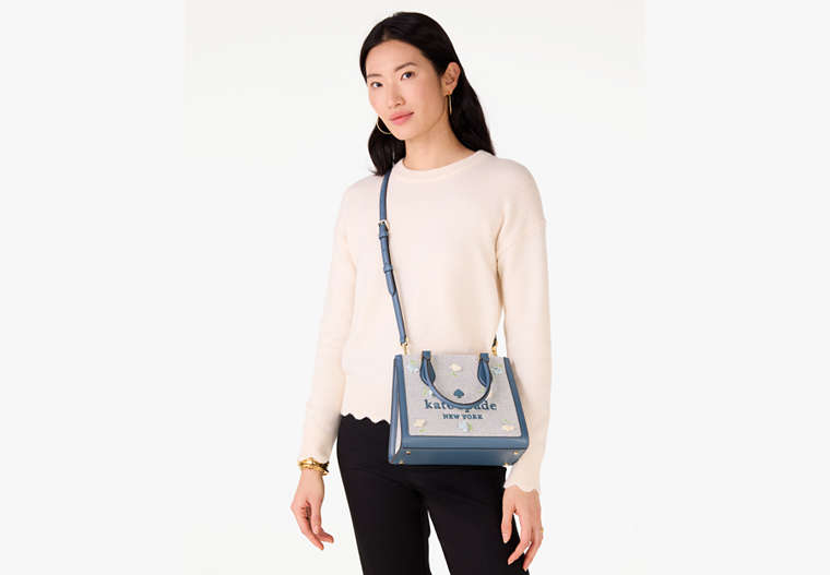 Ellie Applique Small Tote Blue Multicolor Blue Multicolor