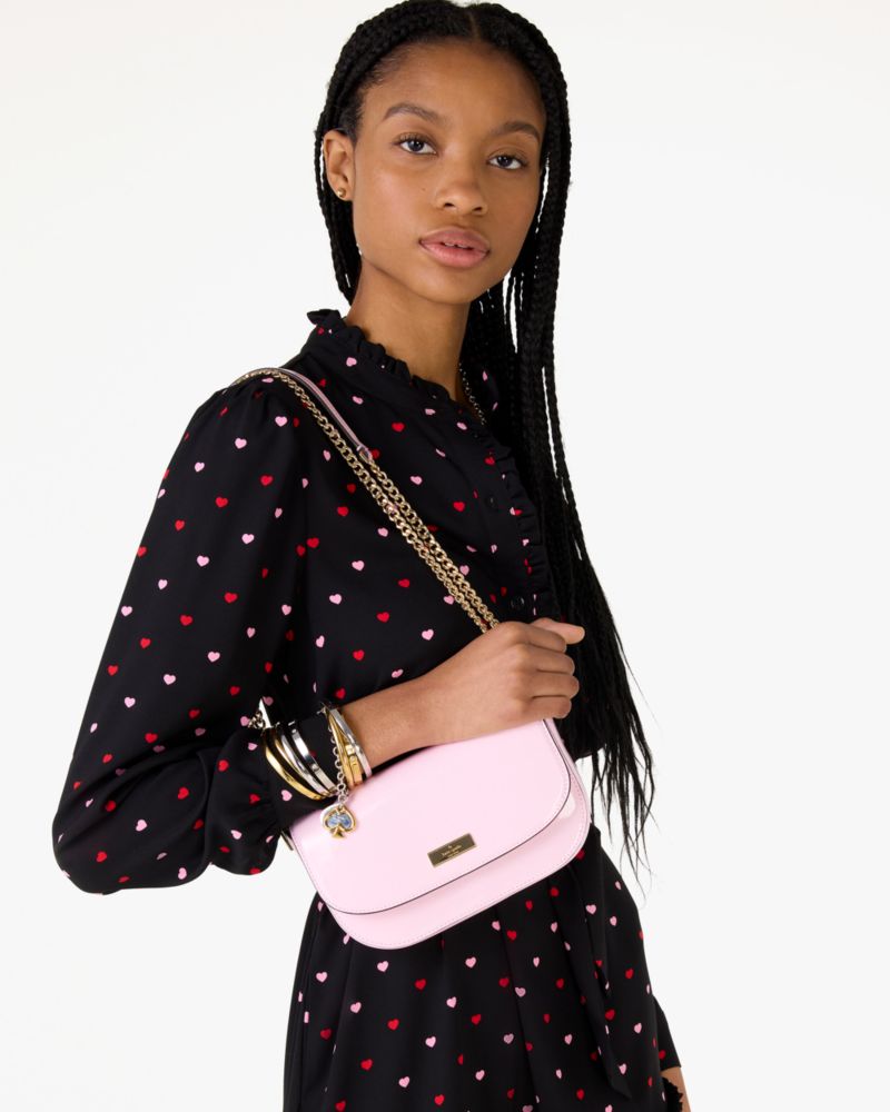 KateSpade Krista Patent Chain Crossbody Pink Horizon