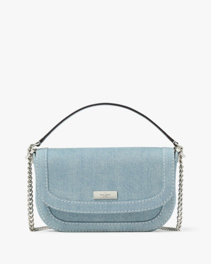 KateSpade Krista Denim Chain Crossbody Blue Multicolor
