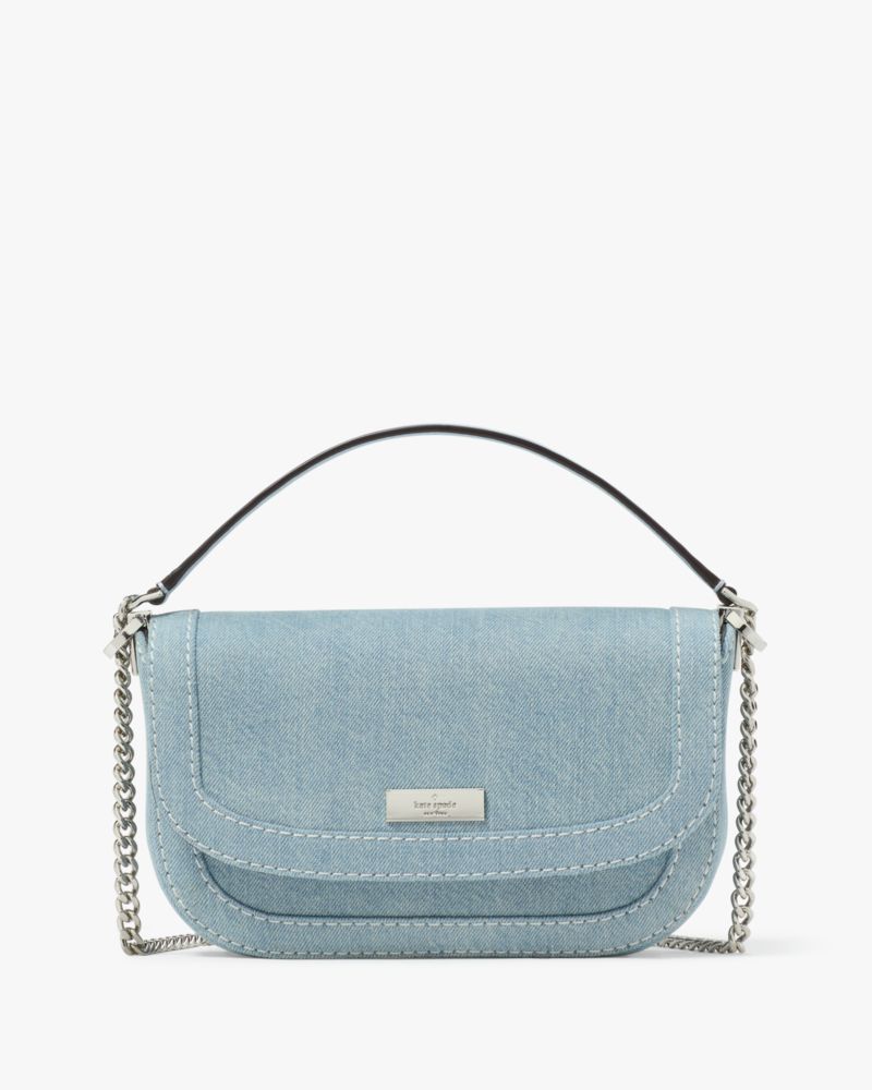 KateSpade Krista Denim Chain Crossbody Blue Multicolor