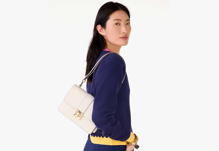 Phoebe Turnlock Shoulder Bag Meringue Meringue
