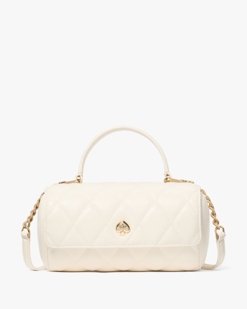 KateSpade Heart Barrel Quilted Crossbody Meringue