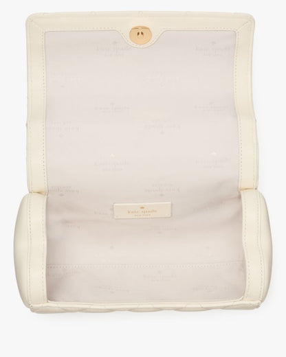KateSpade Heart Barrel Quilted Crossbody Meringue