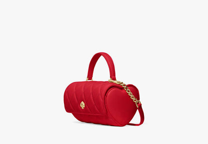 Heart Barrel Quilted Crossbody Ruby Red Ruby Red