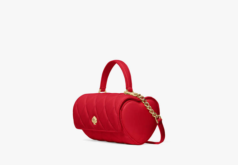 Heart Barrel Quilted Crossbody Ruby Red Ruby Red