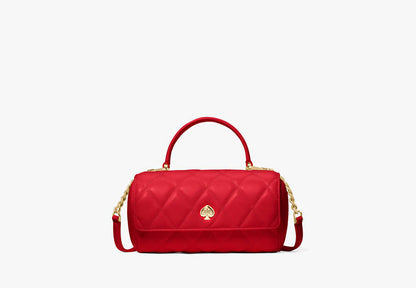 Heart Barrel Quilted Crossbody Ruby Red Ruby Red