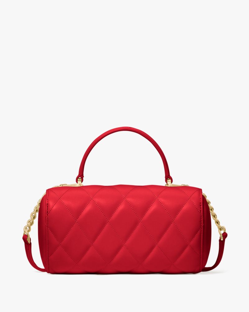 KateSpade Heart Barrel Quilted Crossbody Ruby Red